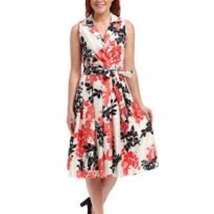 Jessica Howard Floral Sleeveless Dress Size 6